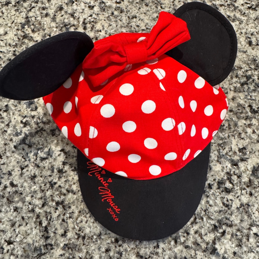 Disney Red and Black Minnie Mouse Kids Hat